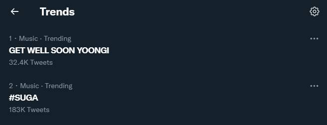 Para penggemar mengungkapkan dukungan untuk Suga BTS