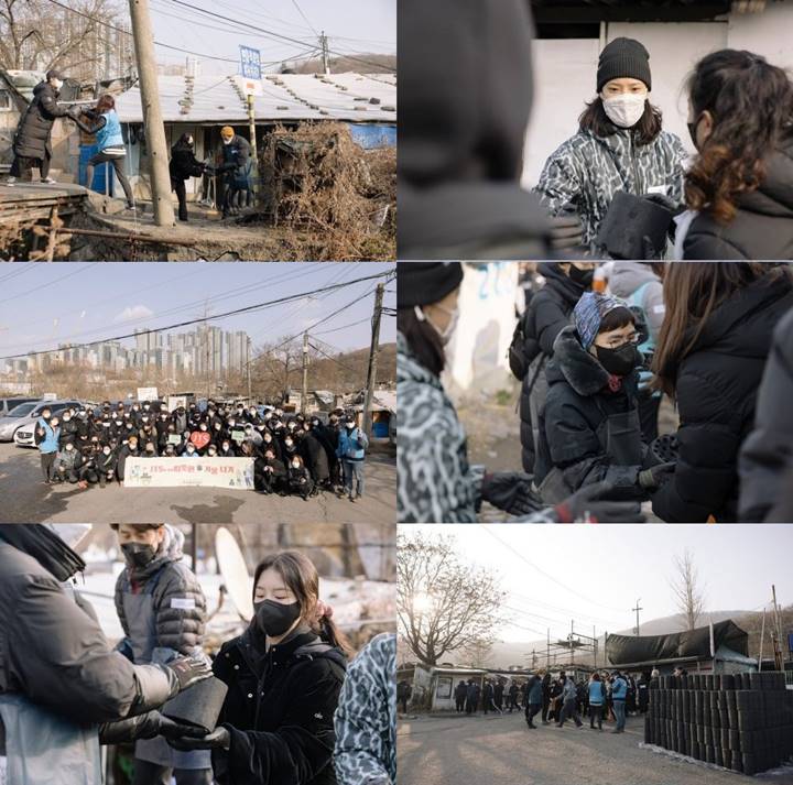 Para selebriti ikut turun tangan membantu membagikan briket