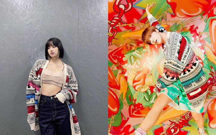 Outfit Lisa BLACKPINK sama dengan Haechan NCT