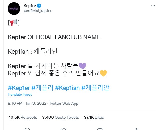 Resmi Debut, Kep1er Umumkan Nama Fandom dan Warna Grup