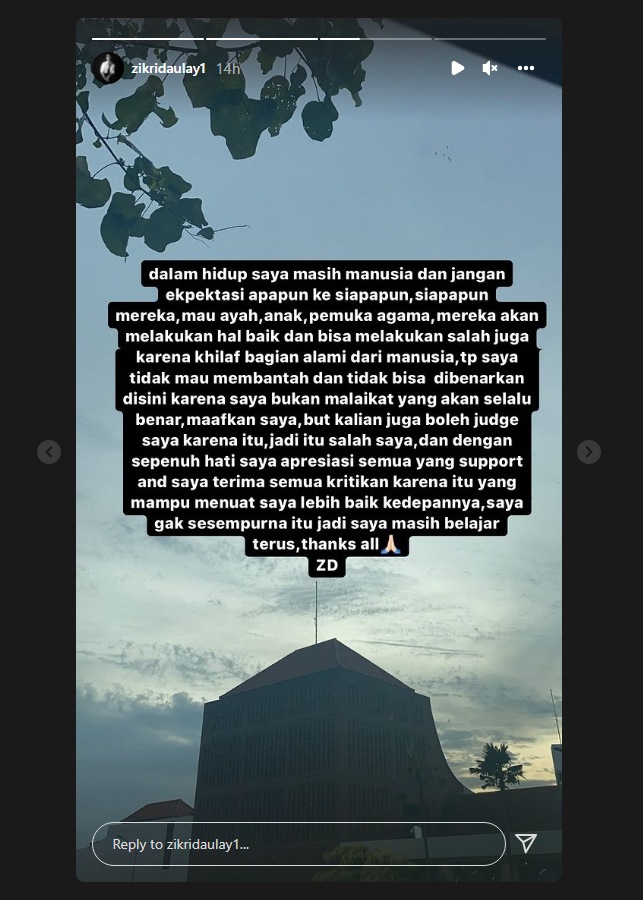 Zikri Daulay Akui Salah Usai Video Berciuman dengan Ayu Aulia Viral: Khilaf!