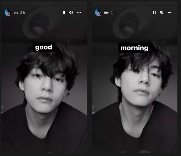V BTS membagikan potret video barunya melalui akun Instagram pribadinya