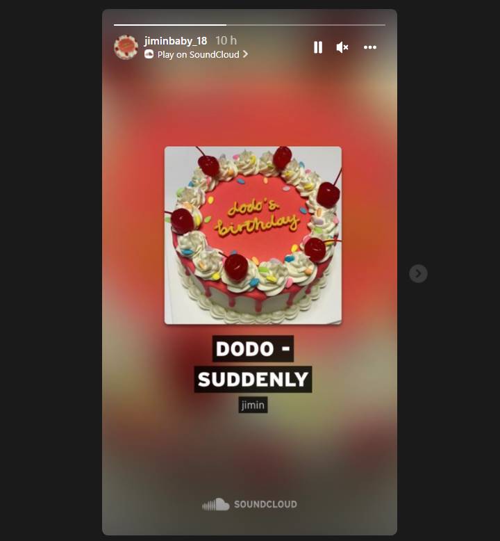 Jimin eks AOA memberikan kado untuk penggemar