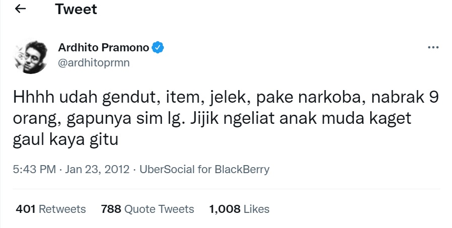 Cuitan Ardhito Pramono Ngaku \'Kesakitan\' Hingga \'Naik\' Habis Makan Sayur Jadi Viral