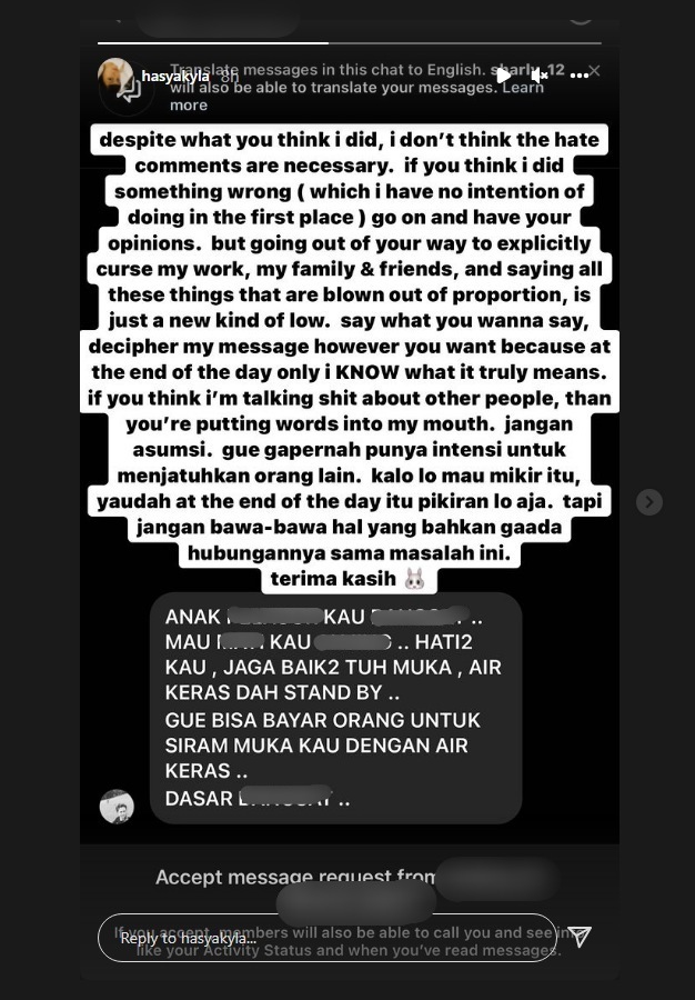 Gara-gara Komentari Fuji Main Film, Hasyakyla Utami Dapat Ancaman Mengerikan