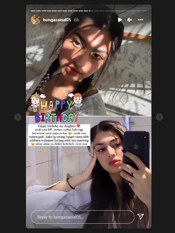 Bunga Zainal Pajang Foto Hingga Ungkap Sosok Putri Sambung Baginya