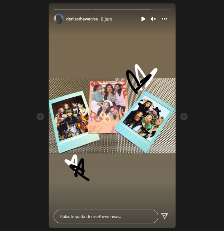 Unggahan Denise usai mengumumkan keluar dari Secret Number