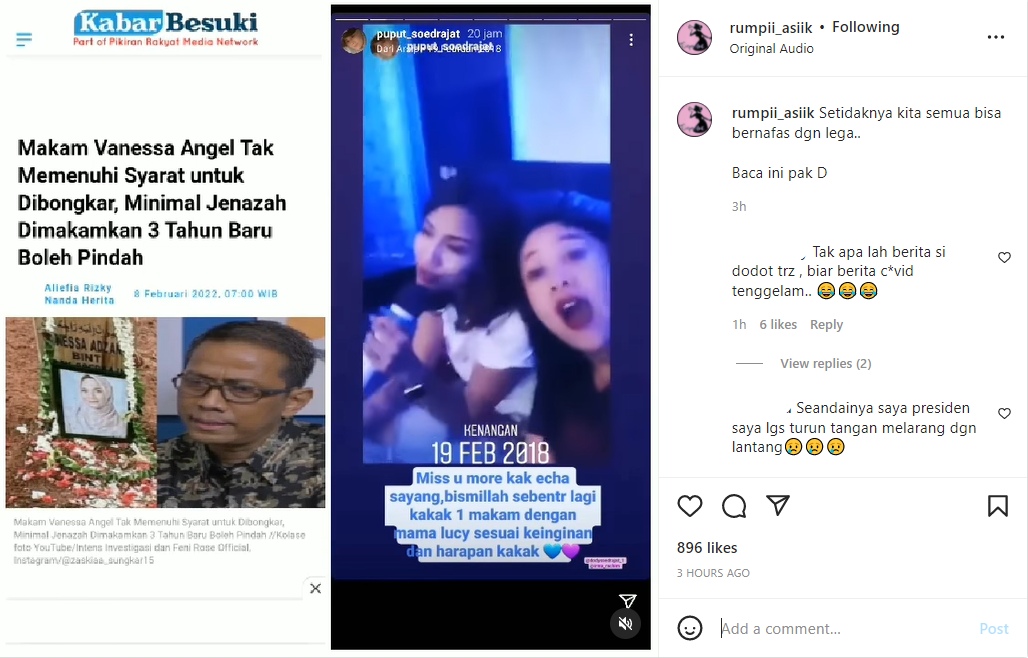 Doddy Sudrajat Ingin Pindahkan Makam Vanessa Angel, Puput: Sesuai Keinginan Kakak