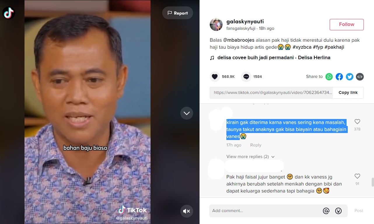 Pernah Tak Restui Vanessa Angel Jadi Mantu, Alasan Faisal Banjir Pujian