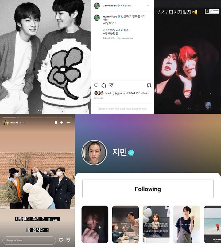 Jin Berangkat Wamil, Para Member BTS Kirim Pesan Perpisahan Penuh Haru