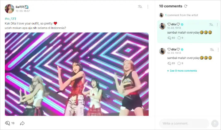 Dita Karang bucin sambal matah